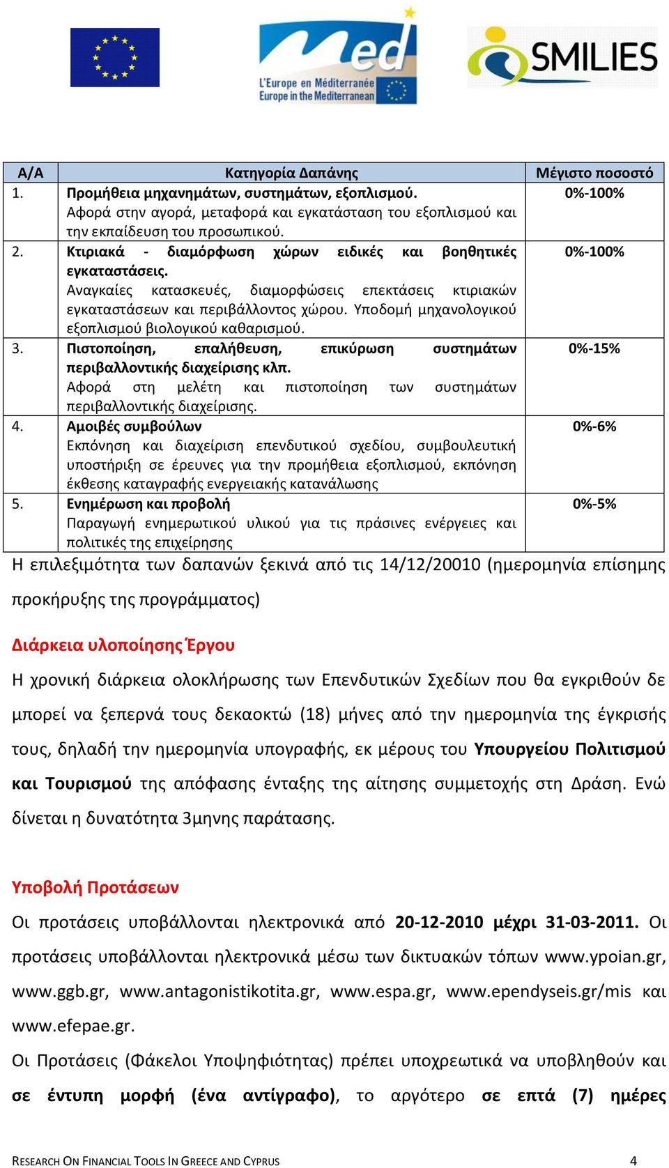 Τποδομι μθχανολογικοφ εξοπλιςμοφ βιολογικοφ κακαριςμοφ. 3. Πιςτοποίθςθ, επαλικευςθ, επικφρωςθ ςυςτθμάτων 0%-15% περιβαλλοντικισ διαχείριςθσ κλπ.