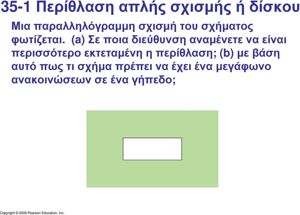 (a) Σε ποια διεύθυνση αναµένετε να είναι περισσότερο