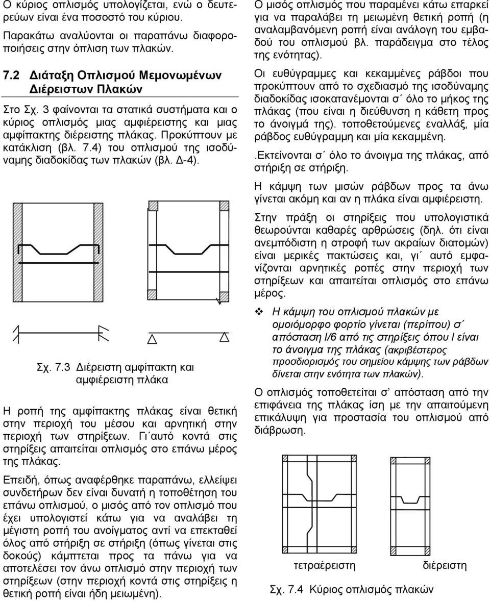 4) του οπλισμού της ισοδύναμης διαδοκίδας των πλακών (βλ. Δ-4). Σχ. 7.