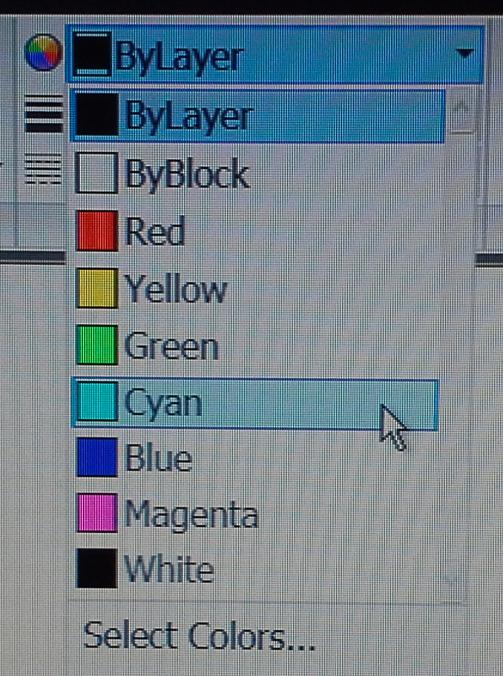Επιλογή χρώματος Πατώντας (αριστερό κλικ) στο βελάκι εμφανίζονται τα βασικά χρώματα, από τα οποία μπορούμε