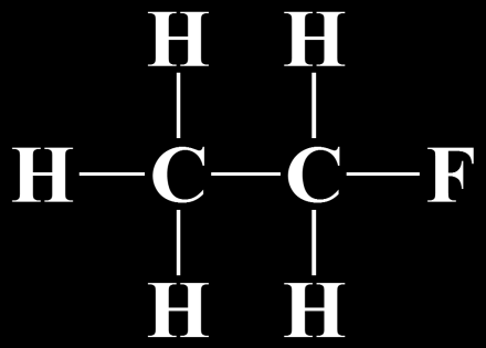 Πόλωση δεσμών μέσω των σ- ηλεκτρονίων Η πόλωση του δεσμού C-F επάγει ένα καθαρό θετικό φορτίο στον α-άνθρακα Με τη σειρά του το θετικό φορτίο του α-άνθρακα πολώνει τα ηλεκτρόνια