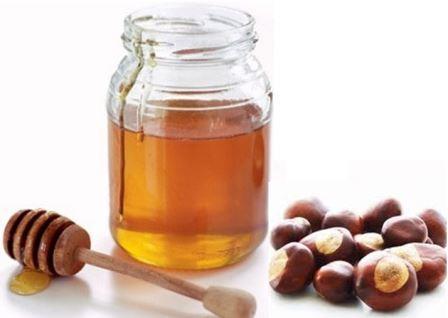 Mέλι καστανιάς Στη Mακεδονία, συλλέγεται κυρίως στη χερσόνησο του Αγίου Όρους. Γεύση: Δυνατή, ελαφρώς πικρή και διαρκείας. Άρωμα: Έντονα αρωματικό μέλι.