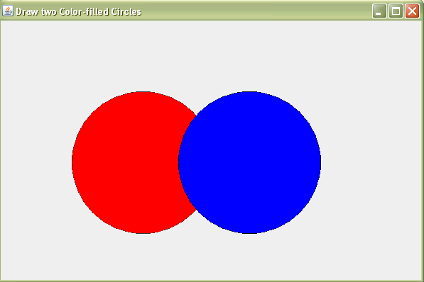 Η εκτέλεση του παραπάνω προγράµµατος (javac TestCircle2.java και java TestCircle2) εµφανίζει το επόµενο πλαίσιο: 8.