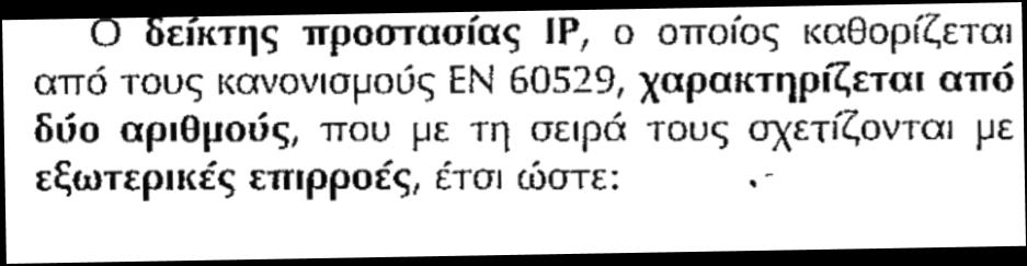 Ηλεκτρικές Εγκαταστάσεις Χώροι και προδιαγραφές