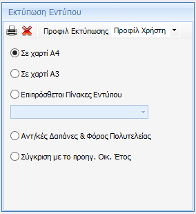 Κατόπιν, επιλέγοντας και αφού πατήσουμε καταφατικά στο μήνυμα της αποθήκευσης εντύπου, εμφανίζεται η προεπισκόπηση του εν λόγω εντύπου Για την