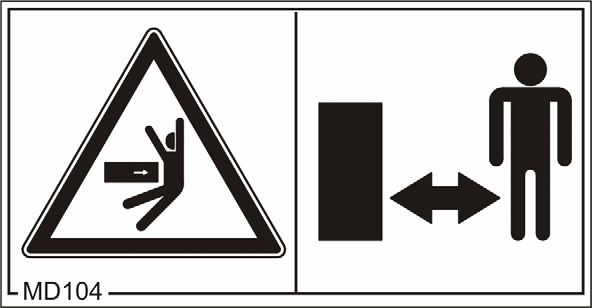 Γενικές οδηγίες ασφαλείας MD 101 Το εικονόγραμμα αυτό επισημαίνει σημεία εφαρμογής για μηχανισμούς ανύψωσης (γρύλοι).