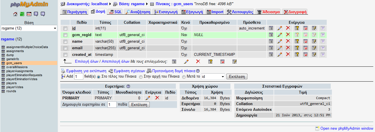 Τέλος το αρχείο gcm_send_message.php συνεργάζεται με το αρχείο gcm_gcm.php για την αποστολή μηνυμάτων και ειδοποιήσεων στις φορητές συσκευές. gcm_send_message.php <?