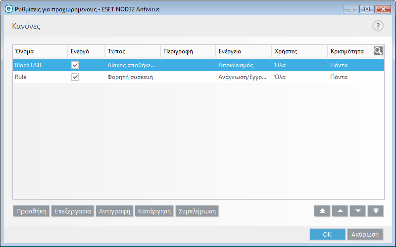 4.1.3 Έλεγχος συνδεδεµένων συσκευών Το ESET NOD32 Antivirus παρέχει αυτόµατο έλεγχο συνδεδεµένων συσκευών (CD/DVD/USB/...).