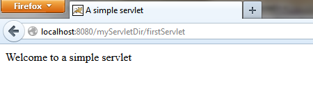 Αποτέλεσμα παραδείγματος Servlet Σχήμα