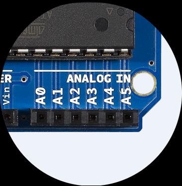 Παροχή ανάλυσης 10 bits (A/D) Μέτρηση μέχρι 5V Δεν