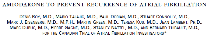 268 pts recent onset afib Excluded IHD,