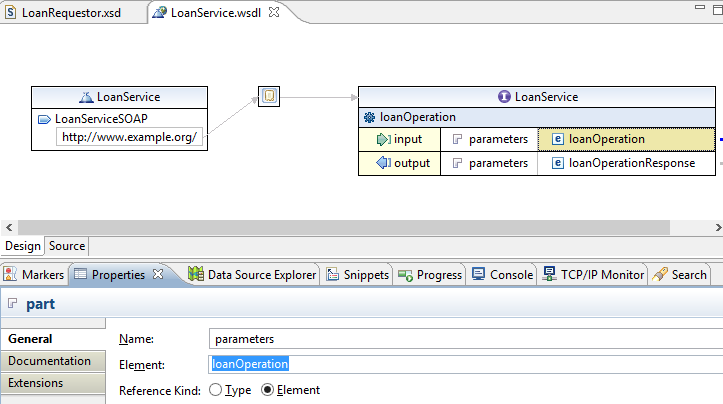 Create the WSDL Must import the XSD file we created earlier on in order to use
