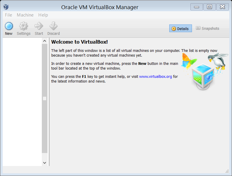 Welcome to VirtualBox!