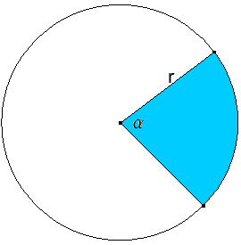 GEOMETRIJA V RAVNINI 2.7.5 Krog Obseg kroga = 2 Dolžina krožnega loka = Ploščina kroga = Ploščina krožnega izseka Krožni izsek je del kroga, ki ga določa izbrani središčni kot. = 2.7.6 Krog VAJE 1.
