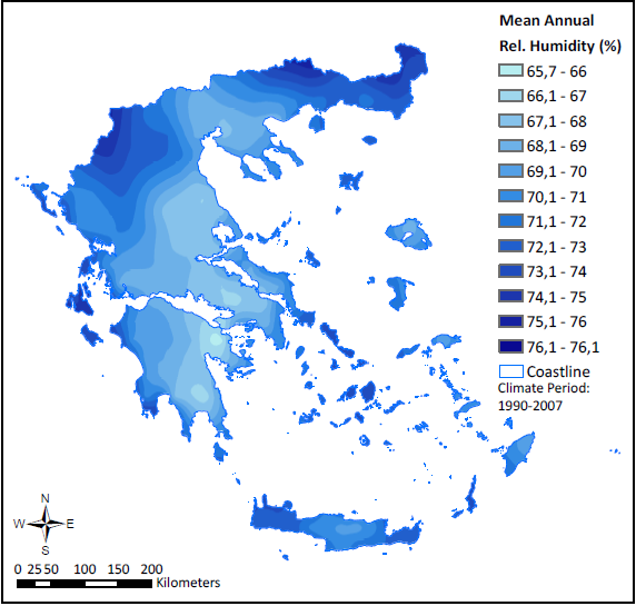 2.6 ΚΛΙΜΑΣΟΛΟΓΙΚΑ ΦΑΡΑΚΣΗΡΙΣΙΚΑ Σο κλύμα ςτη μελετώμενη περιοχό εύναι εϑκρατο.