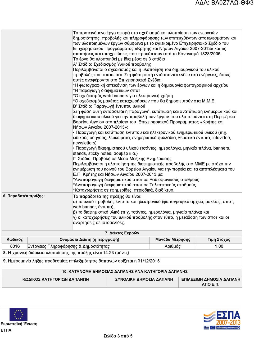 Το έργο θα υλοποιηθεί με ίδια μέσα σε 3 στάδια : Α Στάδιο: Σχεδιασμός Υλικού προβολής Περιλαμβάνεται ο σχεδιασμός και η υλοποίηση του δημιουργικού του υλικού προβολής που απαιτείται.