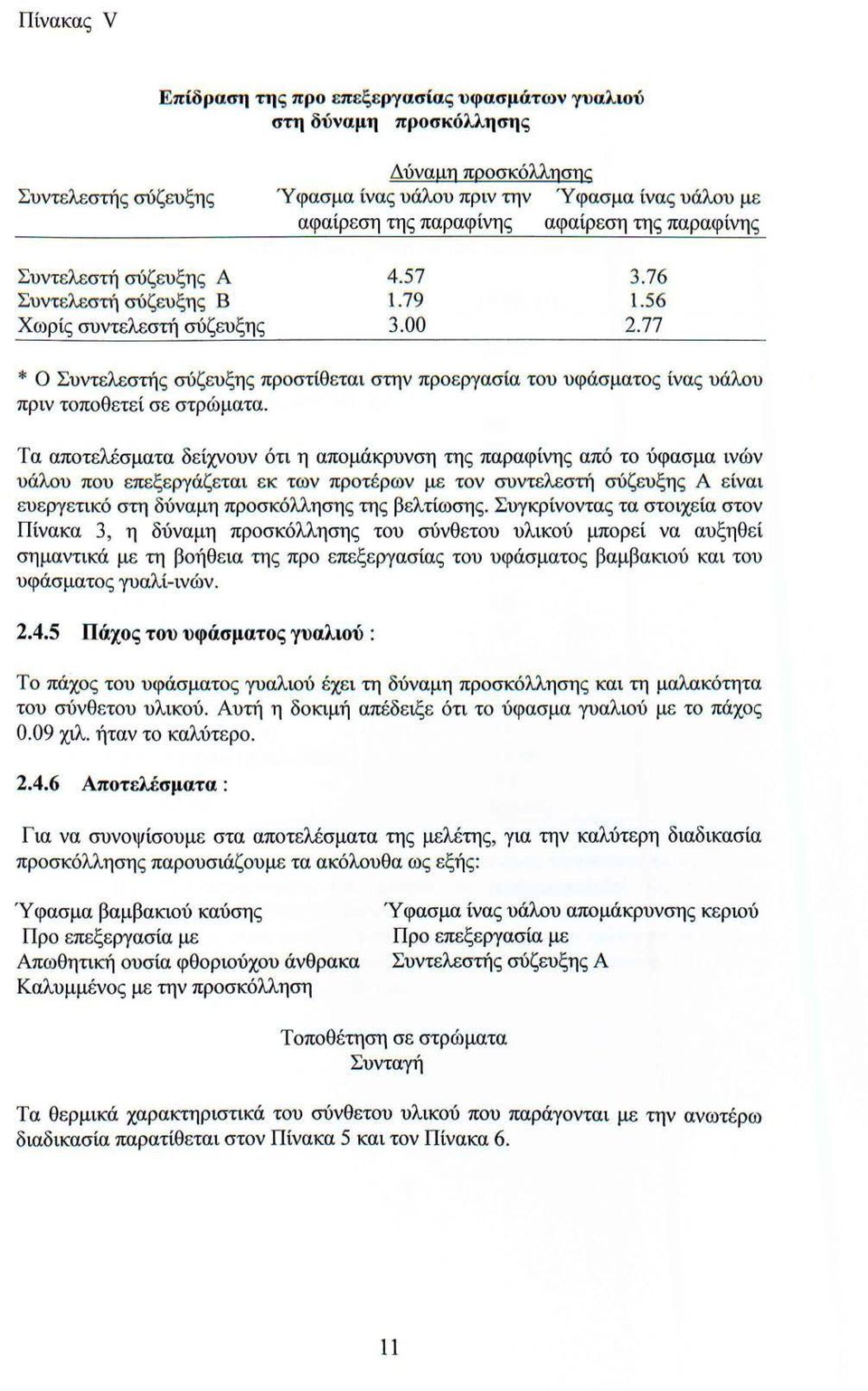 77 * Ο Συντελεστή ς σύζευξη ς προστίθ εται στην προ ε ργασία του υφάσματος ίνας υάλου πριν τοποθετε ί σε στρώματα.