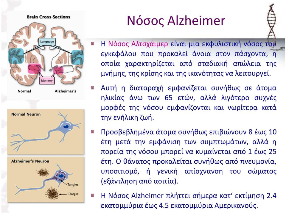 Αυτή η διαταραχή εμφανίζεται συνήθως σε άτομα ηλικίας άνω των 65 ετών, αλλά λιγότερο συχνές μορφές της νόσου εμφανίζονται και νωρίτερα κατά την ενήλικη ζωή.