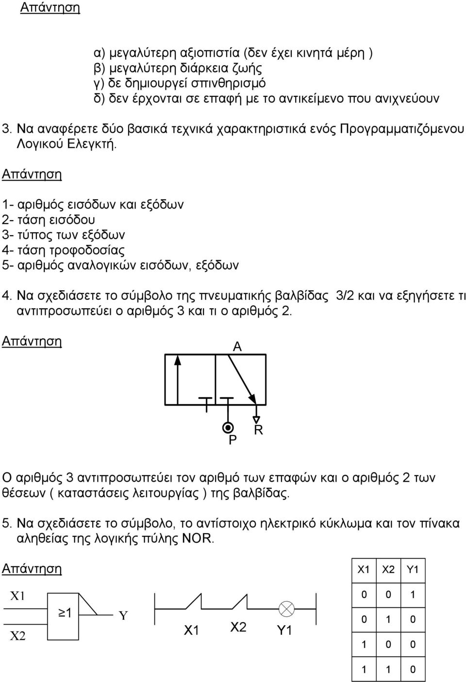 - αριθμός εισόδων και εξόδων 2- τάση εισόδου 3- τύπος των εξόδων 4- τάση τροφοδοσίας 5- αριθμός αναλογικών εισόδων, εξόδων 4.