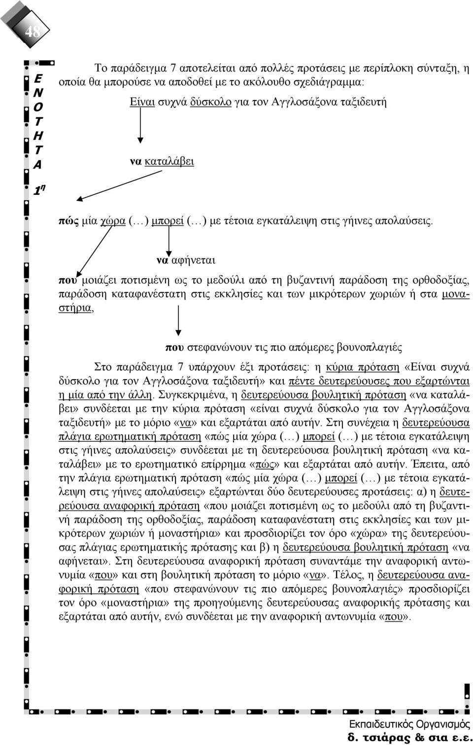 να αφήνεται που μοιάζει ποτισμένη ως το μεδούλι από τη βυζαντινή παράδοση της ορθοδοξίας, παράδοση καταφανέστατη στις εκκλησίες και των μικρότερων χωριών ή στα μοναστήρια, που στεφανώνουν τις πιο