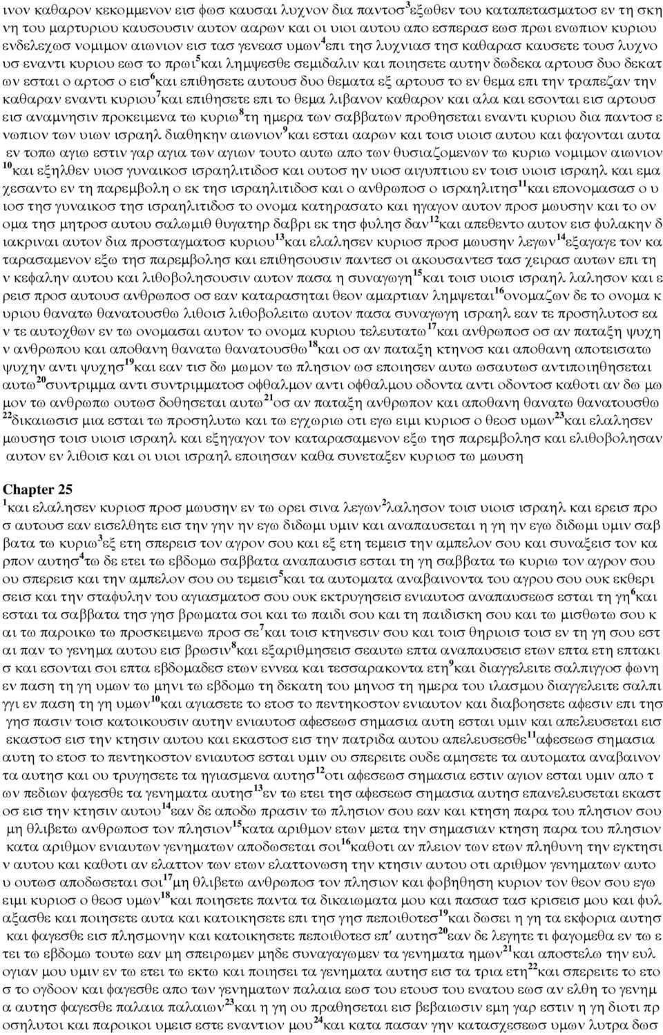 ο εισ 6 και επιθησετε αυτουσ δυο θεµατα εξ αρτουσ το εν θεµα επι την τραπεζαν την καθαραν εναντι κυριου 7 και επιθησετε επι το θεµα λιβανον καθαρον και αλα και εσονται εισ αρτουσ εισ αναµνησιν
