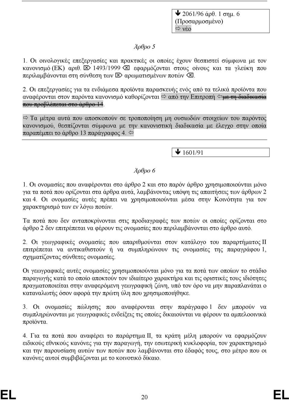 Οι επεξεργασίες για τα ενδιάμεσα προϊόντα παρασκευής ενός από τα τελικά προϊόντα που αναφέρονται στον παρόντα κανονισμό καθορίζονται από την Επιτροπή με τη διαδικασία που προβλέπεται στο άρθρο 14.