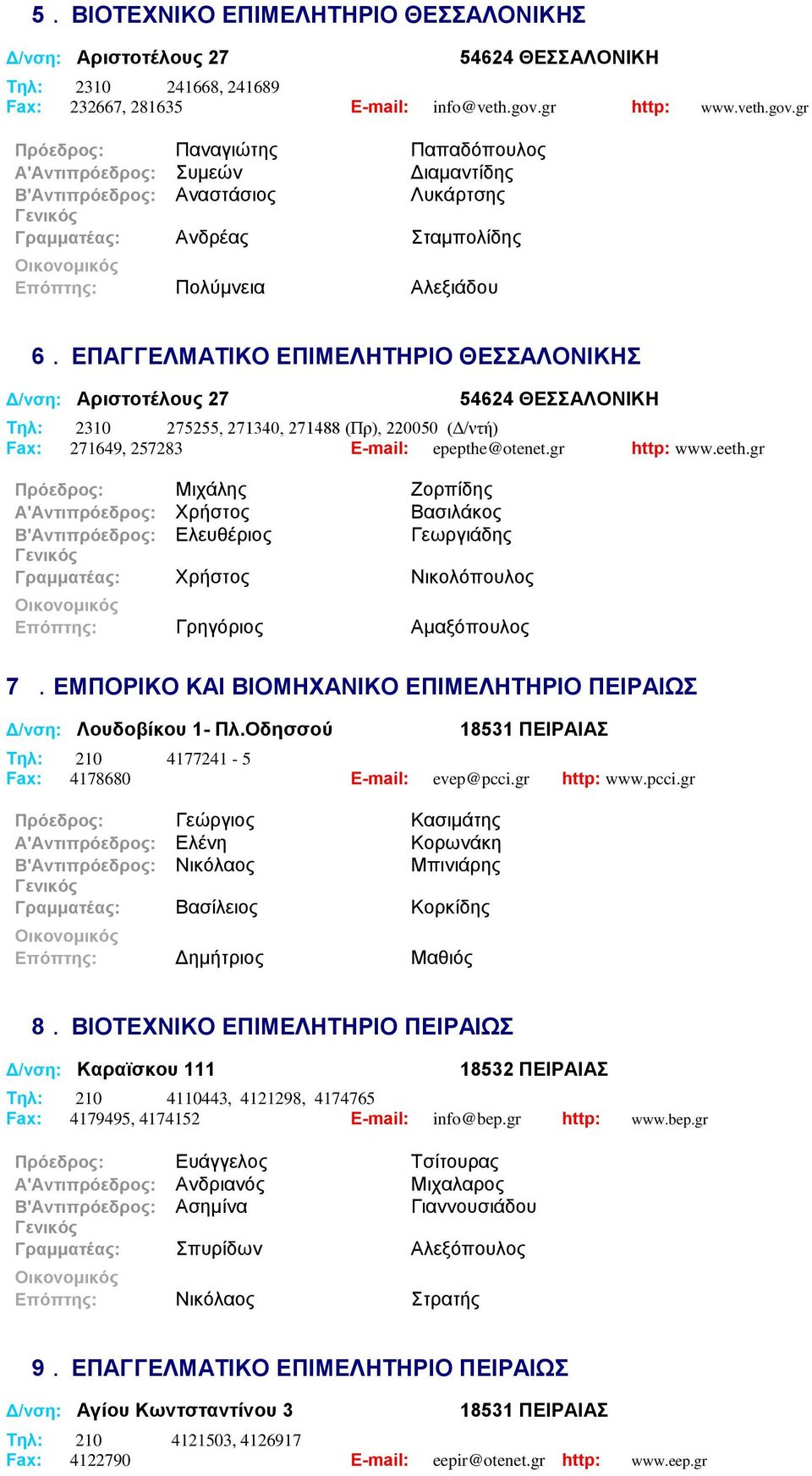 ΔΠΑΓΓΔΛΜΑΣΗΚΟ ΔΠΗΜΔΛΖΣΖΡΗΟ ΘΔΑΛΟΝΗΚΖ Γ/λζε: Αρηζηοηέιοσς 27 54624 ΘΔΑΛΟΝΗΚΖ Tει: 2310 275255, 271340, 271488 (Πρ), 220050 (Δ/νηή) Fax: 271649, 257283 E-mail: epepthe@otenet.gr http: www.eeth.