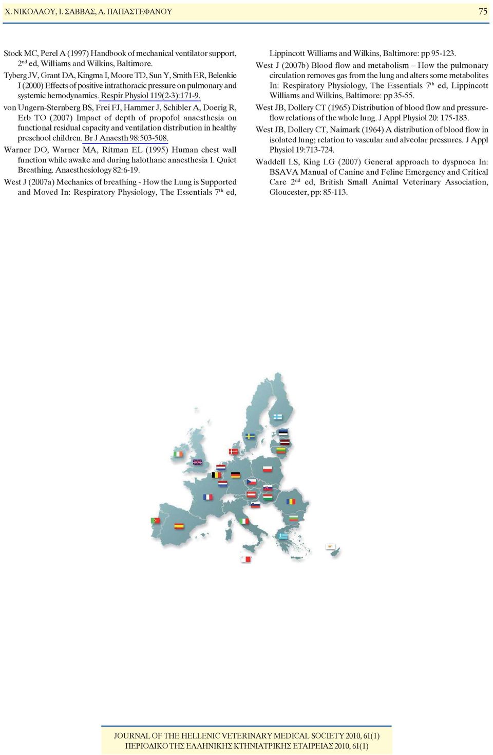 von Ungern-Sternberg BS, Frei FJ, Hammer J, Schibler A, Doerig R, Erb TO (2007) Impact of depth of propofol anaesthesia on functional residual capacity and ventilation distribution in healthy