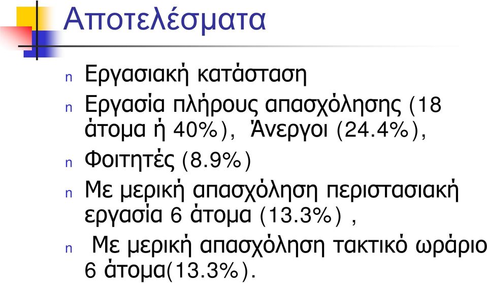 4%), Φοιτητές (8.