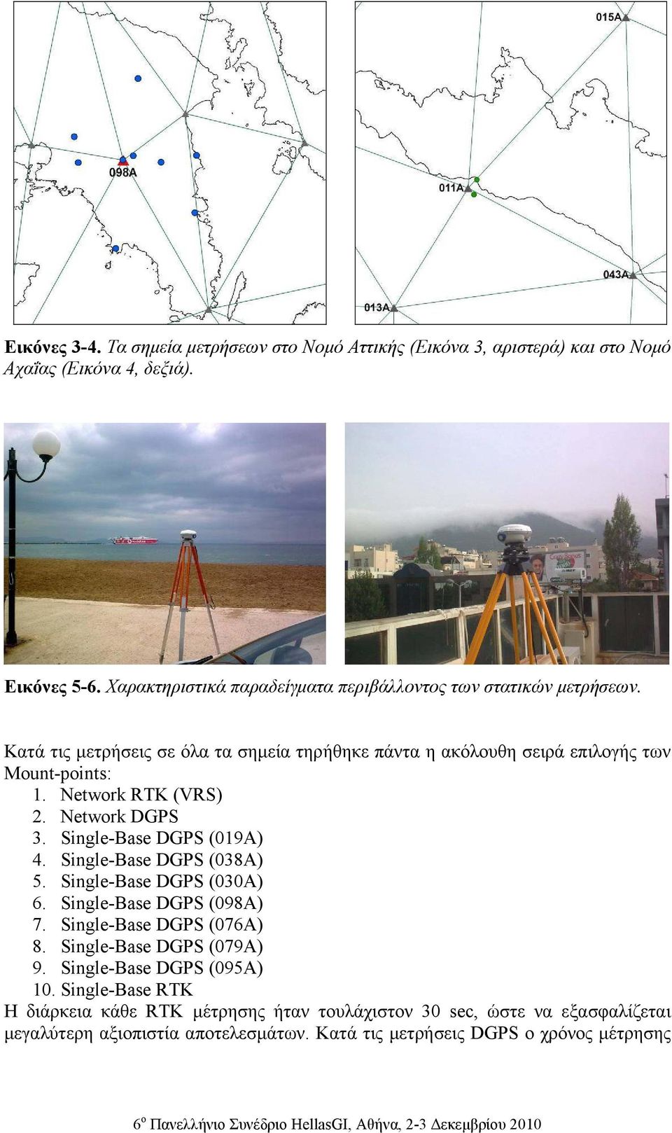 Network RTK (VRS) 2. Network DGPS 3. Sngle-Base DGPS (019) 4. Sngle-Base DGPS (038) 5. Sngle-Base DGPS (030) 6. Sngle-Base DGPS (098) 7. Sngle-Base DGPS (076) 8.