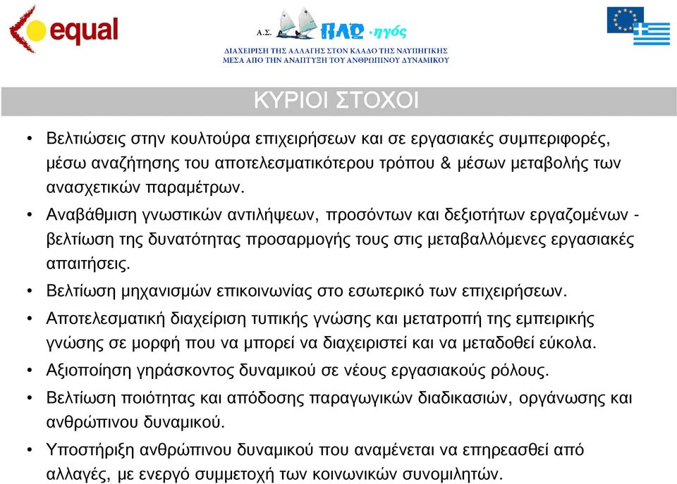 Βελτίωση μηχανισμών επικοινωνίας στο εσωτερικό των επιχειρήσεων.