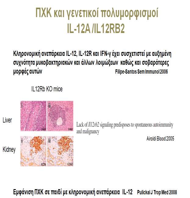 ΠΧΚ: λίστα γονιδίων 2011 Gene loci Pre-GWAS 2011 HLA IL12A/SCHIP1 IL12RB2