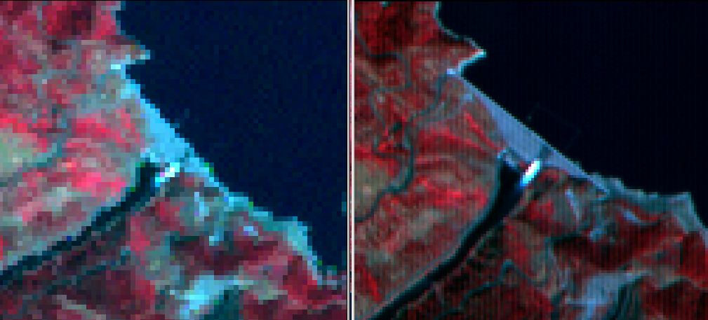Παρακάτω παρουσιάζονται εικόνες που προέρχονται από δύο διαφορετικά δορυφορικά συστήματα.