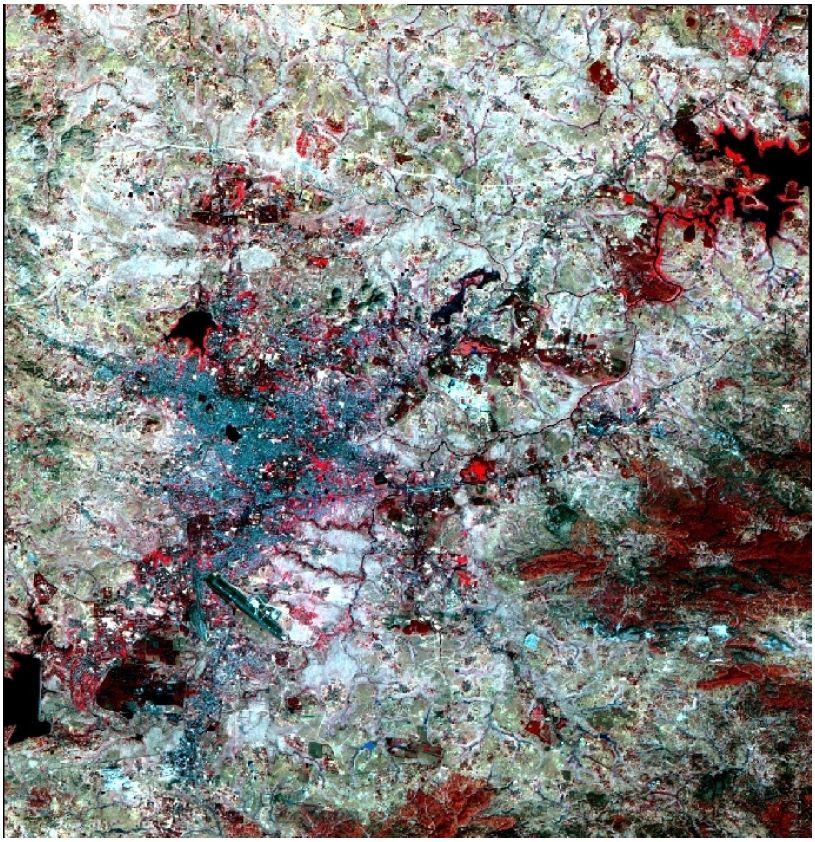 Στην εικόνα 3.13 παρουσιάζεται η δορυφορική εικόνα που χρησιμοποιήθηκε για την περιοχή μελέτης. Εικόνα 3.