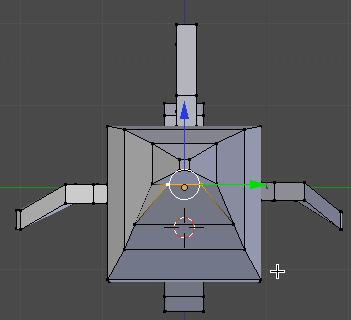 Βήμα 17: Μεταβείτε σε wireframe mode, front view και vertex select mode.