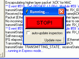 Στο status bar της εφαρμογής μπορούμε να δούμε την ταχύτητα της προσομοίωσης. Η ένδειξη Ev/sec μας λέει πόσα γεγονότα εκτελεί η CPU σε ένα δευτερόλεπτο.