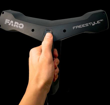 FARO Scanner Freestyle 3D Αποτελεσματικότητα στα χέρια σας! Έγχρωμο laser scanner χειρός Ο χειριστής μπορεί να αποτυπώσει σχεδόν κάθε είδους επιφάνεια σε κάθε είδους περιβάλλον!