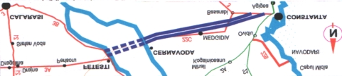 9.50 AUTOSTRADA CERNAVODĂ CONSTANŢA În urma examinării variantelor posibile de traseu pentru autostrada Cernavodă Constanţa, acestea pot fi grupate astfel: - Varianta I Sud situată la sud de canalul