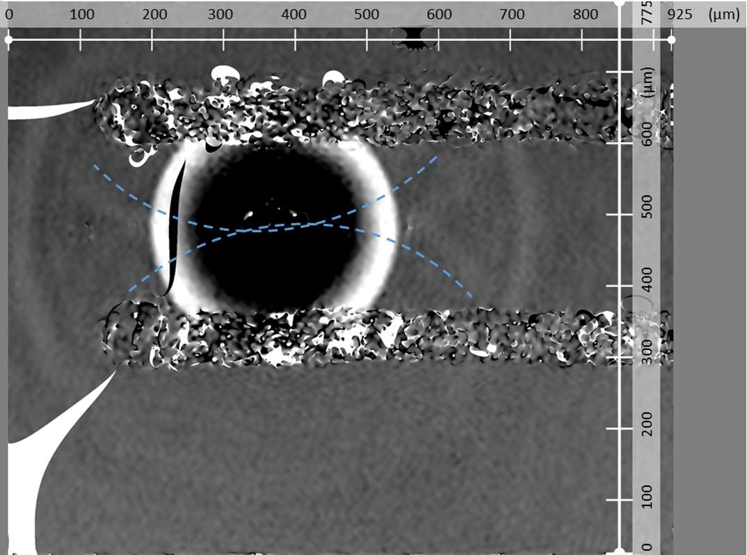 Μικροακουστική επιφανειακών κυμάτων Πηγή fs laser Δοκίμιο: Au 500nm σε βάση γυαλιού BK7 Ατέλειες: Ακουστικά διαφράγματα πλάτους ~60μm