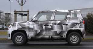 (κατασκοπεία)////σ.7 Mahindra «SUV» Για να επεκτείνει τη γκάμας και να την κάνει πιο ελκυστική, η ινδική Mahindra εξελίσσει μικρότερα πιο προσιτά οχήματα.