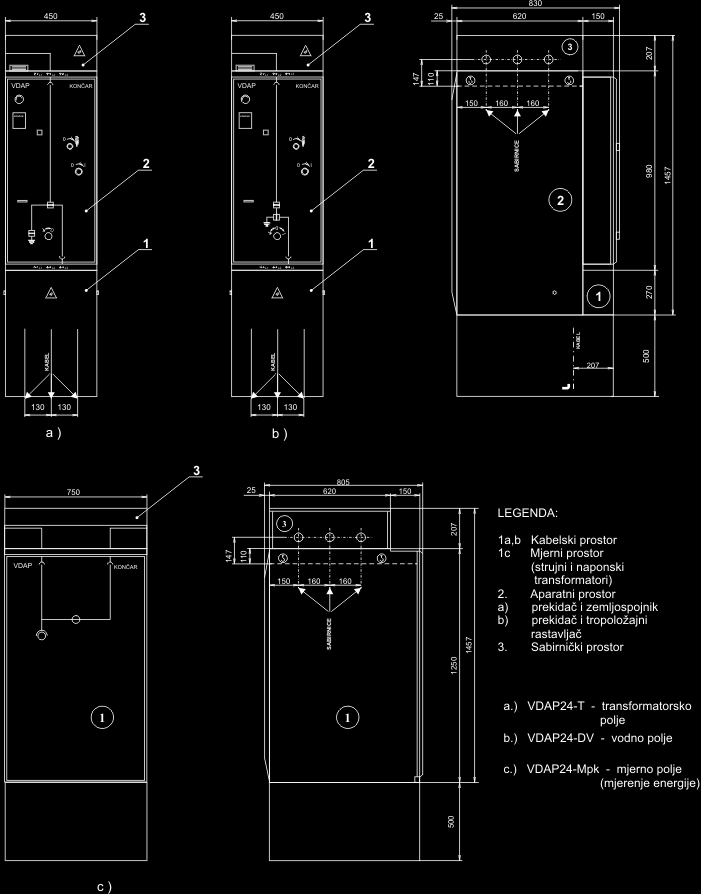 2.3. Odabrane mjerne skice kompaktnih sklopnih