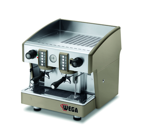 ATLAS EVD comp GROUPS COLOURS WHITE RAL 1035 RED Black Εlectronic two group espresso coffee machine, set into a one group chassis 4 programmable doses per group Manual brewing button 2 stainless