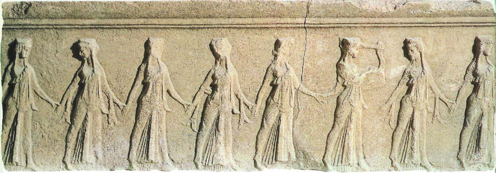 10-0076_FYSIKH_AGOGH_C&D_DHM_100076 2/5/13 1:17 PM Page 89 Ο χορός στην αρχαία Ελλάδα Αρχαϊστικό ανάγλυφο με παράσταση χορού ανδρών.
