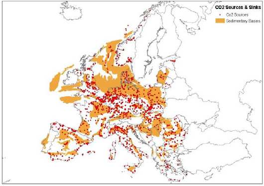 προγραµµάτων GESTCO και CASTOR, τα οποία άνοιξαν το δρόµο στην ανάπτυξη της χαρτογράφησης πηγών εκποµπής CO 2 και θέσεων γεωλογικής αποθήκευσής του στην Ευρώπη και χρησιµεύουν ως διεθνή παραδείγµατα.