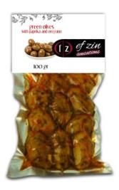 100gr/200gr/500gr Ef Zin Sensations Ελιές με βότανα 10 Ef Zin Sensations Olives with herbs Καλαμών με Ελαιόλαδο Πράσινες με θυμάρι και βασιλικό Πράσινες με πάπρικα και ρίγανη Ανάμεικτες με τσίλι