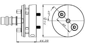 PO-U0001 D72 antikorová upínacia paleta ITS, otvor 26,5 x 26,5mm PO-U0002 D72 antikorová upínacia