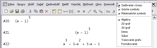 Kutzler & Kokol-Voljc: Úvod do DERIVE 6 15 Opravte teraz text tak, aby oznamoval aj danú presnosť: Kliknutím na text vstúpte do režimu úpravy tohoto textu.