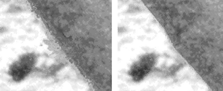 χο ορθοφωτοµωσαϊκό. Στην ορθοπροβολή της Εικ. 13 φαίνεται πώς έχουν εξαλειφθεί οι εκτροπές λόγω αναγλύφου της αρχικής εικόνας. Εικόνα 10. Κατακόρυφες επιφάνειες. Figure 10. Vertical surfaces.