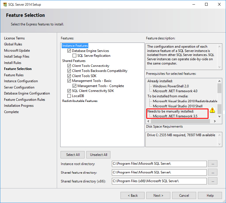 Αν υπάρχει ήδη εγκατεστηµένο άλλο Instance του SQL Server θα εµφανιστεί αυτή η οθόνη.