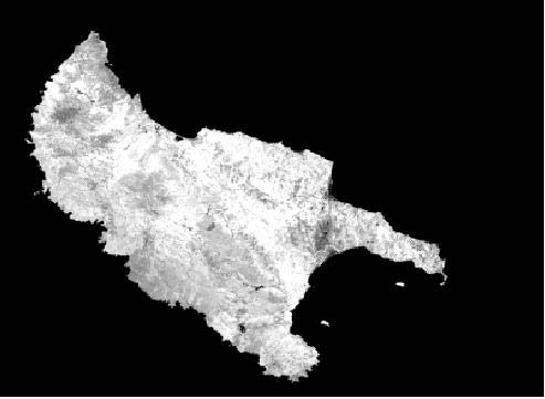 TVI χωρίς «θάµπωµα» και µε καύτερη αντίθεση φωτεινότητας από αυτήν των δυο άων δεικτών βάστησης. Σχ. 4. 43 RGB εικόνα Landsat 7 ETM από τη Νήσο Ζάκυνθο Σχ. 5.